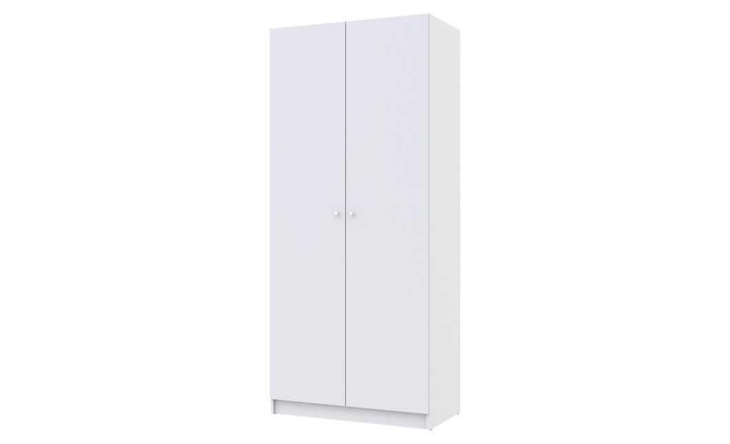 Nyílóajtós gardróbszekrény Doros Promo polcokkal Fehér 2 bútorlap 90x48x204 (42005100)