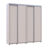 Tolóajtós gardróbszekrény Doros Sigma Slim kasmír 2+2 ajtó 200x45x214.4 (42005586)