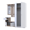 Előszobaszekrény Doros Bella és Promo szekrény Sonoma tölgy/Fehér 2 Bútorlap 190х48х204 (42005328)