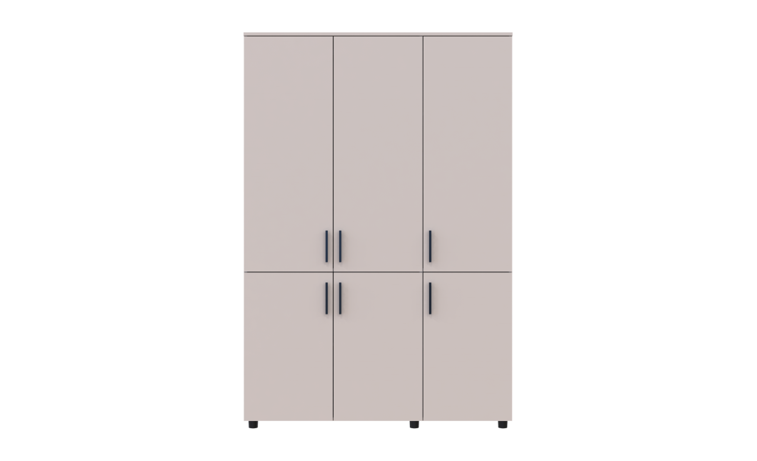 Nyílóajtós gardrobszekrény Doros Thorn Kasmír 3 ajtó polcokkal 135x51,6x200 (44900496)