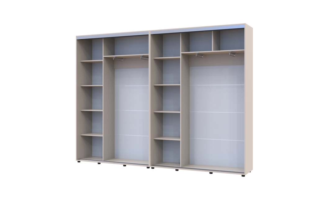 Tolóajtós gardróbszekrény Doros Sigma Slim kasmír 2+2 ajtó 290x45x214.4 (42005604)