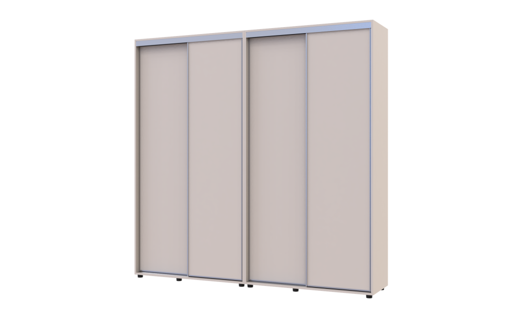 Tolóajtós gardróbszekrény Doros Sigma Slim kasmír 2+2 ajtó 220x45x214.4 (42005590)