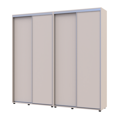 Tolóajtós gardróbszekrény Doros Sigma Slim kasmír 2+2 ajtó 220x45x214.4 (42005590)
