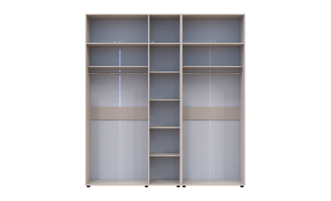 Gardróbszekrény felsőszekrénnyel Doros Kasper Kasmír 2+3 ajtó 225x48x245 (42005524)