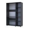 Nyílóajtós gardrobszekrény Doros Thorn Antracit 3 ajtó vállfás 135x51,6x200 (44900491)