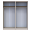 Nyílóajtós gardróbszekrény Doros Promo kasmír 2+2 bútorlap 180x48x204 (80737672)