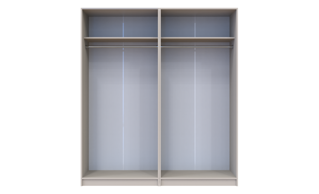 Nyílóajtós gardróbszekrény Doros Promo kasmír 2+2 bútorlap 180x48x204 (80737672)