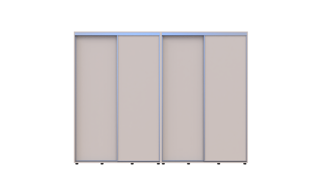Tolóajtós gardróbszekrény Doros Sigma Slim kasmír 2+2 ajtó 280x60x214.4 (42005603)