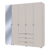 Nyílóajtós gardróbszekrény Doros Gelár kasmír 4 bútorlap / Tükör 194x49,5x203,4 (80737659)