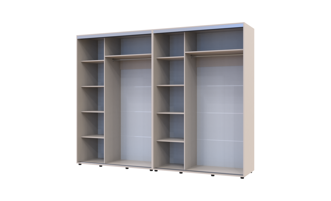 Tolóajtós gardróbszekrény Doros Sigma Slim kasmír 2+2 ajtó 280x60x214.4 (42005603)