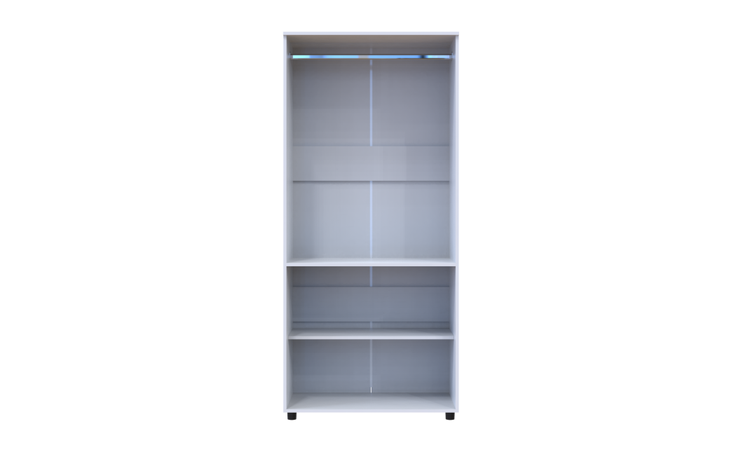 Nyílóajtós gardrobszekrény Doros Thorn Fehér 2 ajtó vállfás 90x51,6x200 (44900435)