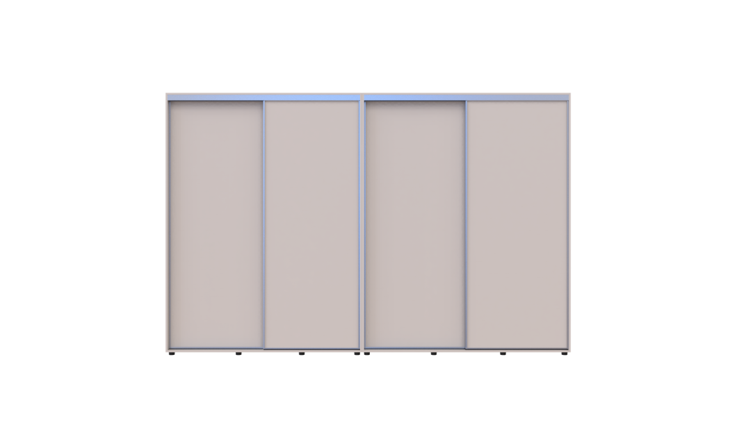 Tolóajtós gardróbszekrény Doros Sigma Slim kasmír 2+2 ajtó 330x60x214.4 (42005613)