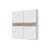 Tolóajtós gardróbszekrény Doros G-Caiser Fehér / Fehér Klondike 2 bútorlap / 5 rész 220x60x240 (42003001)