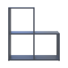 Polcrendszer Doros Step 2x2 Grafit nyitott 69х28.8х71.4 (41516157)