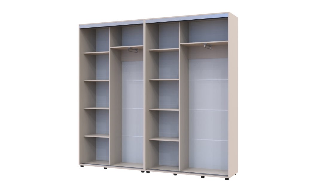 Tolóajtós gardróbszekrény Doros Sigma Slim kasmír 2+2 ajtó 230x45x214.4 (42005592)