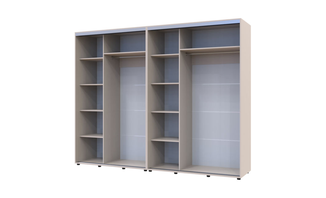 Tolóajtós gardróbszekrény Doros Sigma Slim kasmír 2+2 ajtó 270x60x214.4 (42005601)