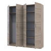 Gardróbszekrény szett Doros Promo polcokkal Sonoma tölgy 2+2 bútorlap 180x48x204 (44900287)