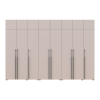 Gardróbszekrény fiókokkal, polcokkal és felsőszekrénnyel Doros Kasper Kasmír 3+2+3 ajtó 360x48x245 (42005744)