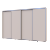 Tolóajtós gardróbszekrény Doros Sigma Slim kasmír 2+2 ajtó 330x45x214.4 (42005612)