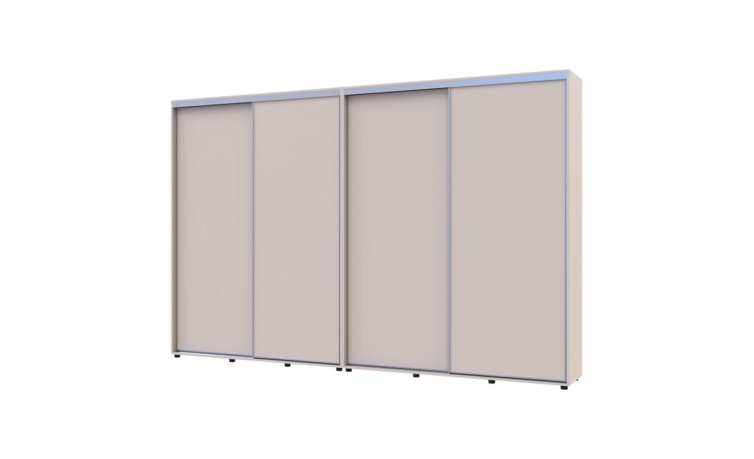 Tolóajtós gardróbszekrény Doros Sigma Slim kasmír 2+2 ajtó 330x45x214.4 (42005612)