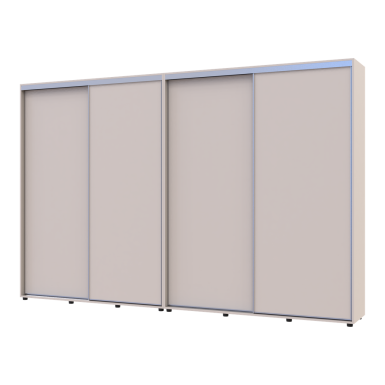 Tolóajtós gardróbszekrény Doros Sigma Slim kasmír 2+2 ajtó 330x45x214.4 (42005612)