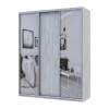 Tolóajtós gardróbszekrény Doros City light Natti Lúc 1 bútorlap / 2 tükör 180x60x225 (80736520)