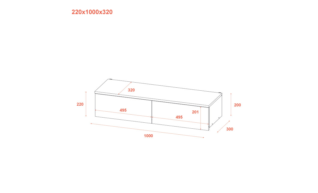 Smink asztal Doros Levia Grafitszürke 2F 100х32х22 (41516089)