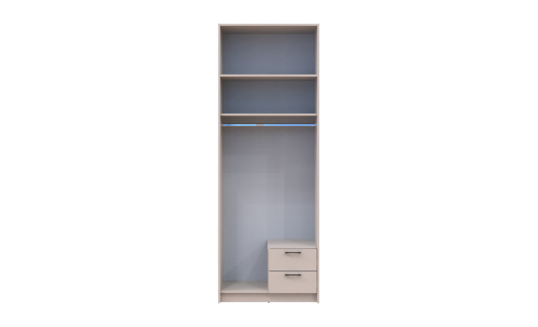 Nyílóajtós gardrobszekrény Doros Rondi felsőszekrénnyel Kasmír 2 ajtós 82x52x236 (80738469)