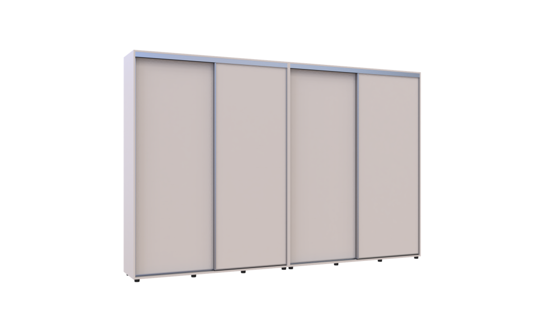 Tolóajtós gardróbszekrény Doros Sigma Slim kasmír 2+2 ajtó 330x45x214.4 (42005612)