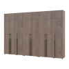 Gardróbszekrény fiókokkal, polcokkal és felsőszekrénnyel Doros Kasper Cremona Cannolo 3+2+3 ajtó 360x48x245 (42005745)