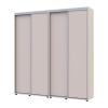 Tolóajtós gardróbszekrény Doros Sigma Slim kasmír 2+2 ajtó 200x45x214.4 (42005586)
