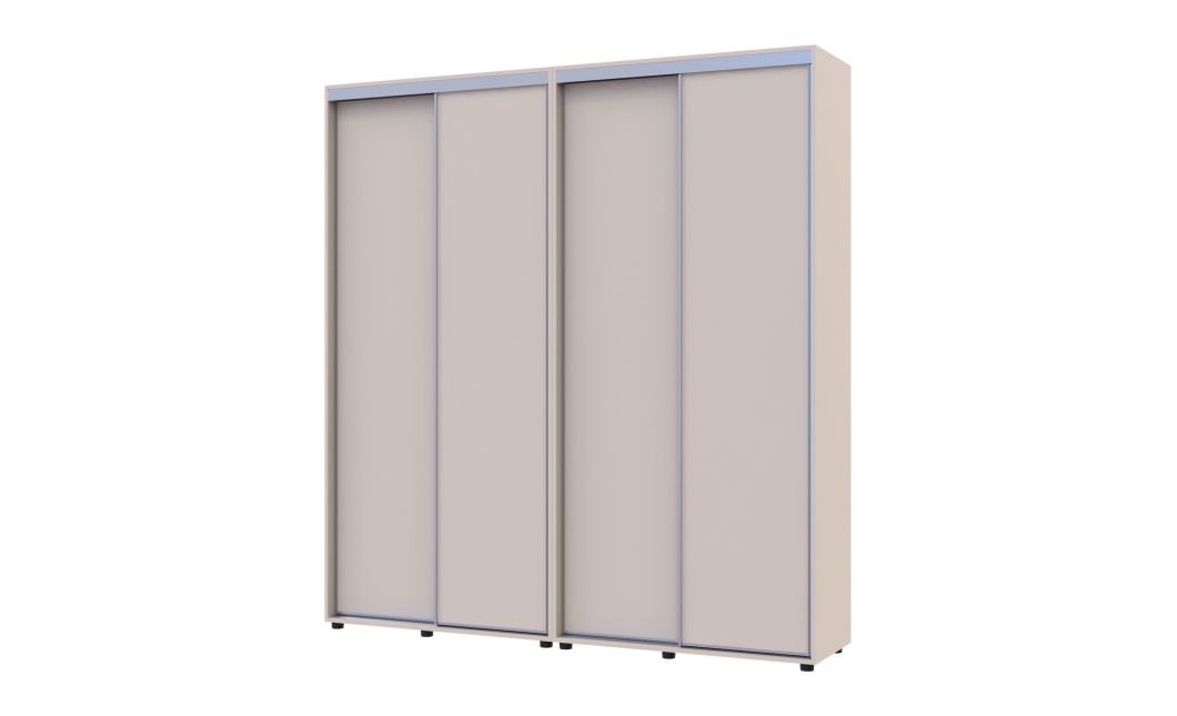 Tolóajtós gardróbszekrény Doros Sigma Slim kasmír 2+2 ajtó 200x45x214.4 (42005586)
