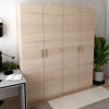 Nyílóajtós gardróbszekrény Doros Promo Sonoma tölgy 2+2 bútorlap 180x48x204 (42005007)