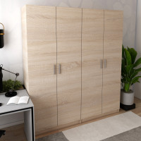 Nyílóajtós gardróbszekrény Doros Promo Sonoma tölgy 2+2 bútorlap 180x48x204 (42005007)