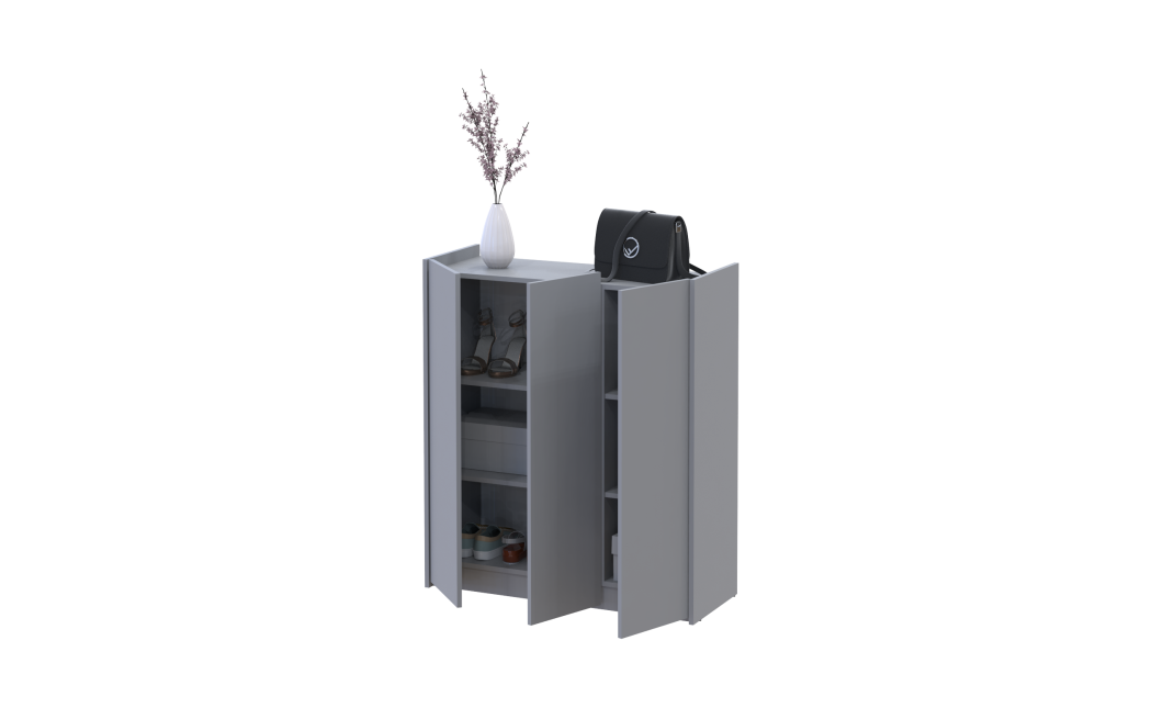 Cipősszekrény Doros Kassel Szürke 3 ajtó 97х40х110 (41516225)