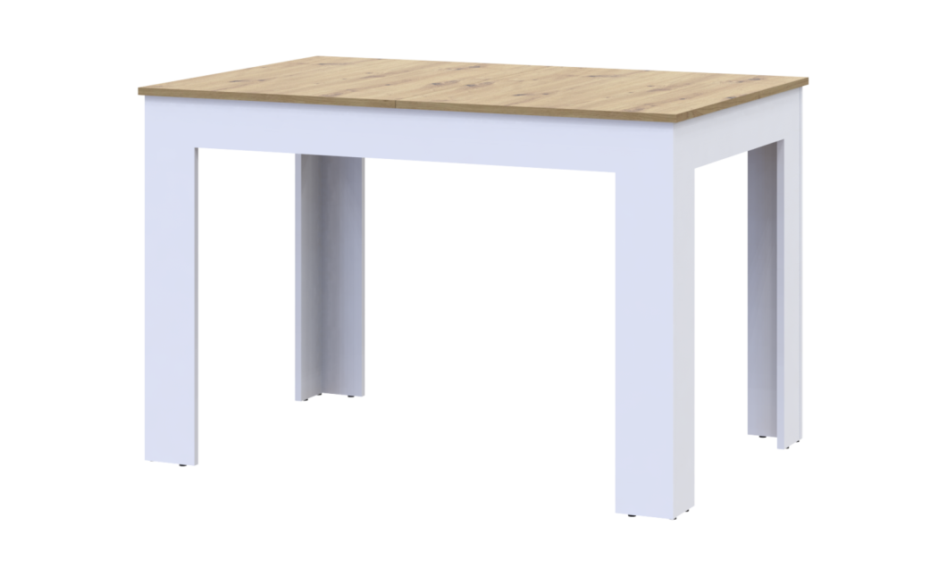 Doros Flint asztal Fehér/Artizán tölgy 120/170x80x78 (41510130)