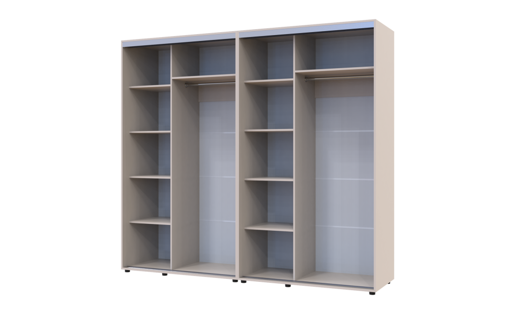 Tolóajtós gardróbszekrény Doros Sigma Slim kasmír 2+2 ajtó 240x60x214.4 (42005595)