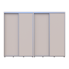 Tolóajtós gardróbszekrény Doros Sigma Slim kasmír 2+2 ajtó 290x60x214.4 (42005605)