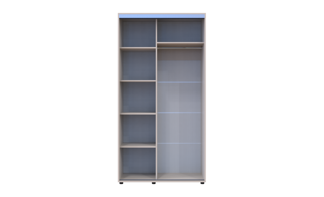 Tolóajtós gardróbszekrény Doros Sigma Slim kasmír 2 ajtó 110x60x214.4 (42005454)