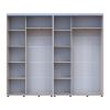 Tolóajtós gardróbszekrény Doros Sigma Slim kasmír 2+2 ajtó 250x45x214.4 (42005596)