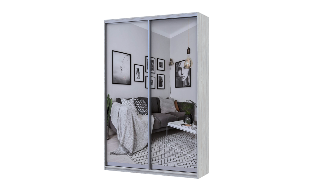 Tolóajtós gardróbszekrény Doros City light Natti Lúc 2 tükör 120x60x225 (80736502)