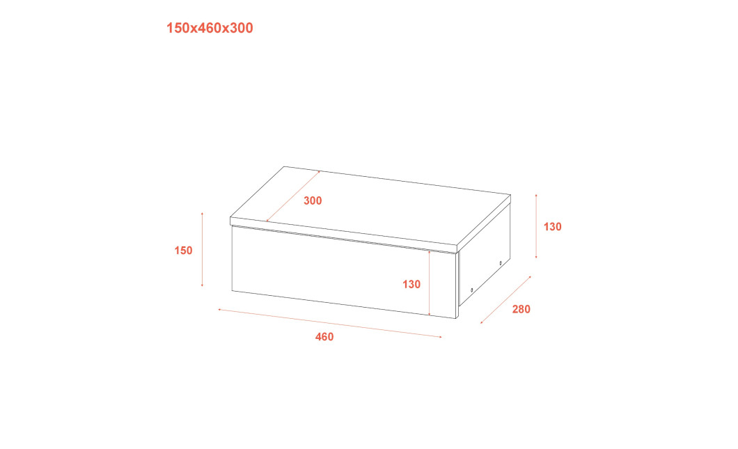 Éjjeliszekrény Doros Levia Fehér 1F 46х31х15 (41516093)