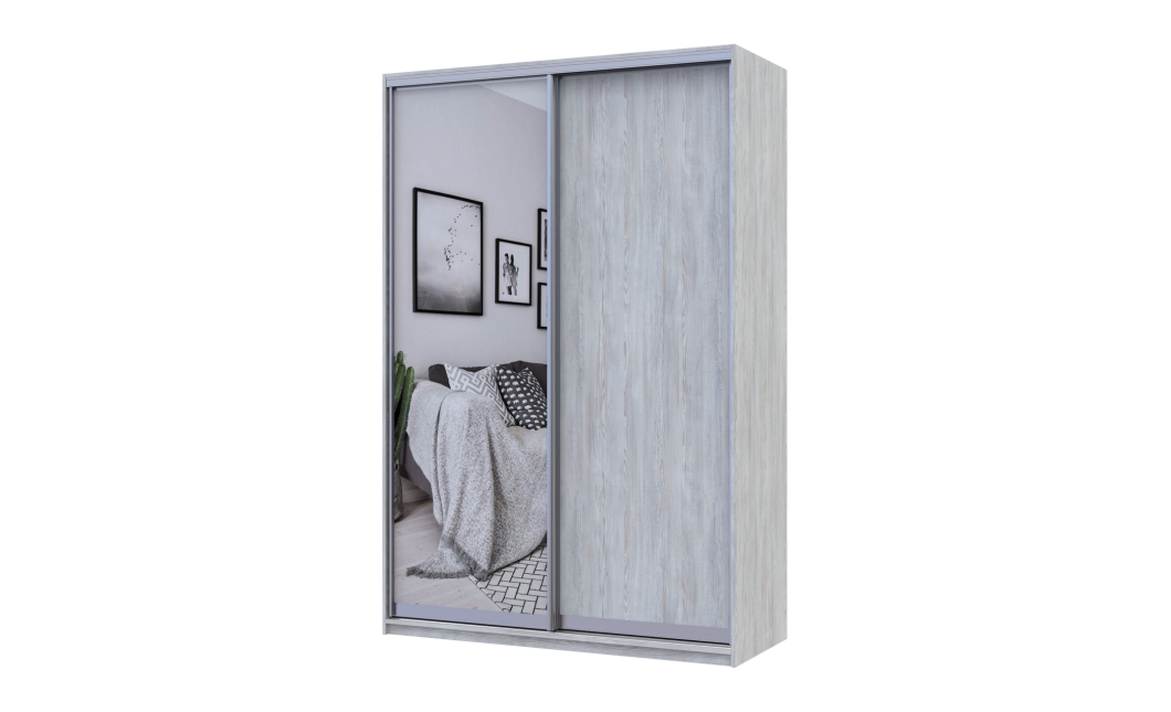 Tolóajtós gardróbszekrény Doros City light Natti Lúc 1 bútorlap / 1 tükör 150x60x225 (80736510)