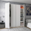 Gardróbszekrény szett Doros Promo polcokkal Fehér 2+2 bútorlap 180x48x204 (44900288)