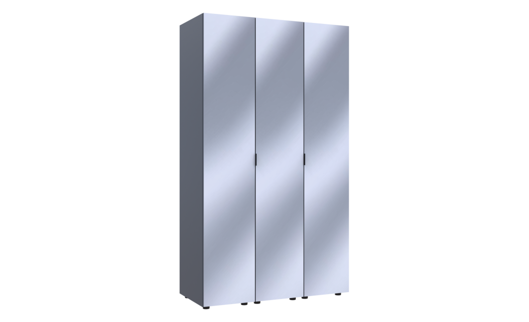Gardróbszekrény szett 3 Tükör Doros Gelár Grafitszürke 117x49,5x203,4 (42002167)