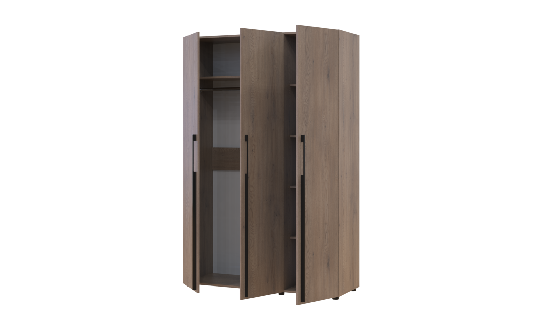 Gardróbszekrény Doros Kasper Cremona Cannolo 3 ajtó 135x48x204 (44900550)