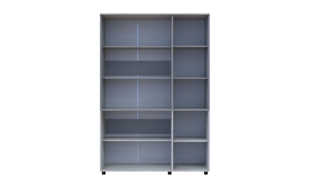 Nyílóajtós gardrobszekrény Doros Thorn Natti Lúcc/Szürke 3 ajtó polcokkal 135x51,6x200 (44900512)