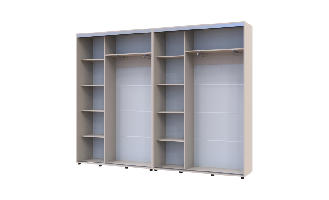 Tolóajtós gardróbszekrény Doros Sigma Slim kasmír 2+2 ajtó 280x45x214.4 (42005602)