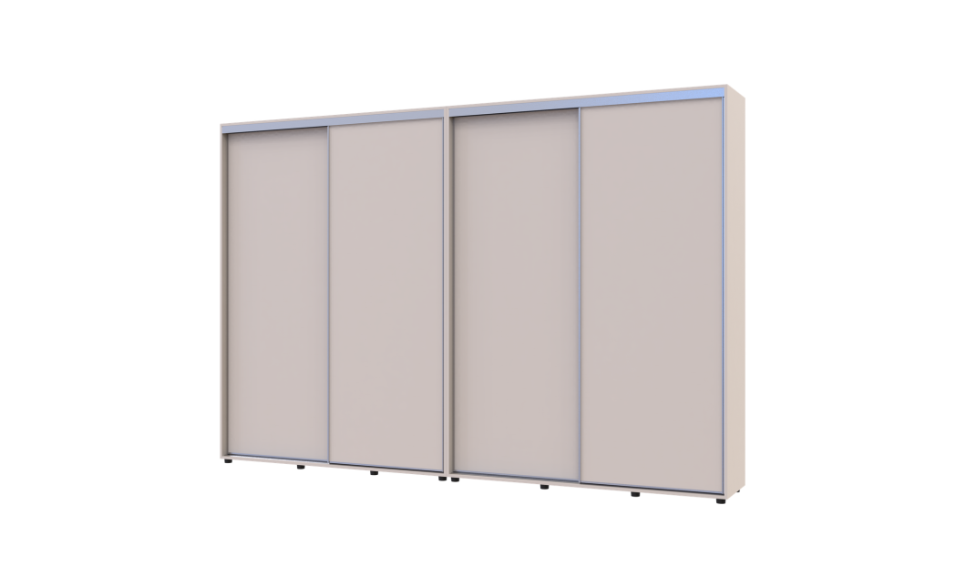 Tolóajtós gardróbszekrény Doros Sigma Slim kasmír 2+2 ajtó 320x45x214.4 (42005610)