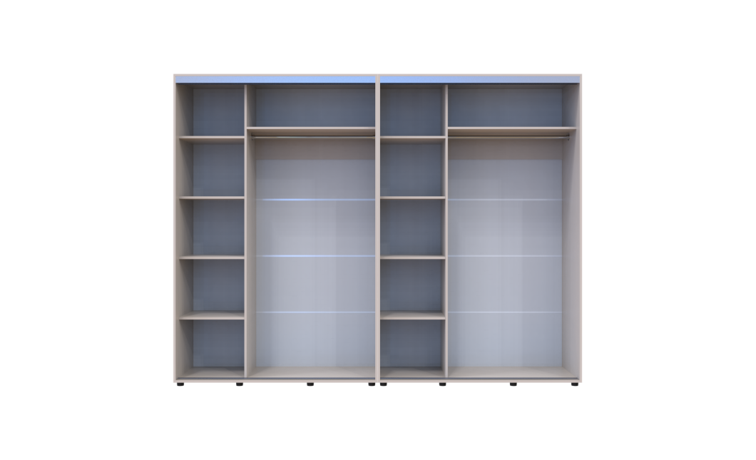 Tolóajtós gardróbszekrény Doros Sigma Slim kasmír 2+2 ajtó 280x60x214.4 (42005603)